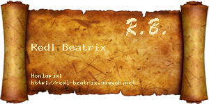 Redl Beatrix névjegykártya